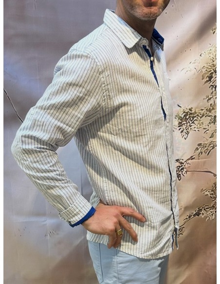 CHEMISE LIN BLANCHE FINES RAYU