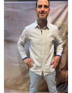 CHEMISE LIN BLANCHE FINES RAYU 2