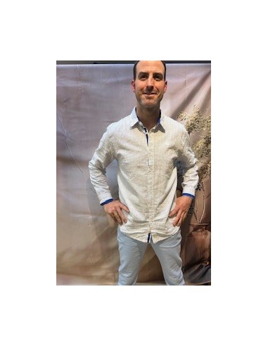 CHEMISE LIN BLANCHE FINES RAYU