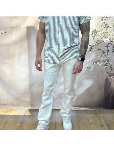 Pantalon blanc coton élastique homme | pole sud | Boutique à Castelsarrasin