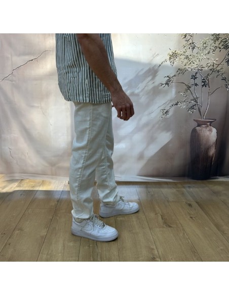 Pantalon blanc coton élastique homme | pole sud | Boutique à Castelsarrasin