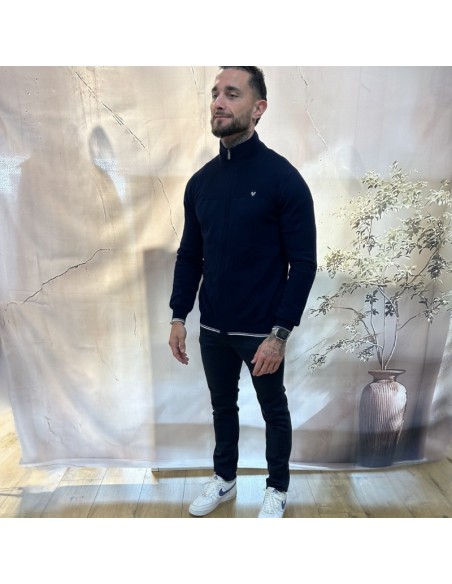Gilet homme marine fin manches longues | pole sud | Boutique à Castelsarrasin