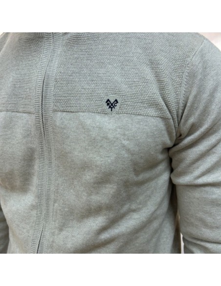 Gilet beige fin détail manches longues | pole sud | Boutique à Castelsarrasin