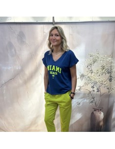 T-shirt marine col V Miami Beach femme | pole sud | Boutique à Castelsarrasin 2