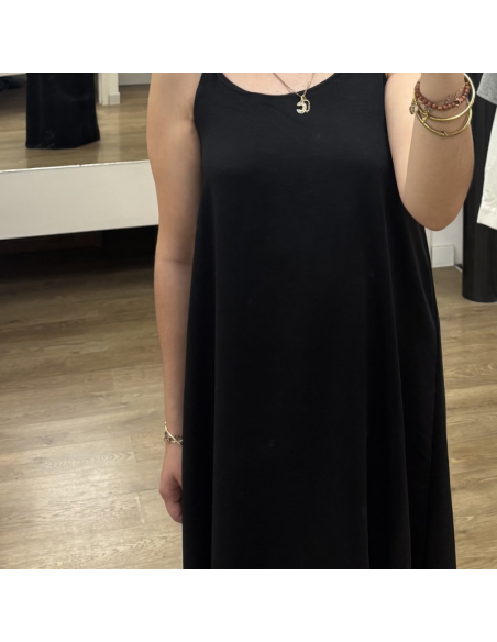 Robe longue noire fine | pole sud | Boutique à Castelsarrasin